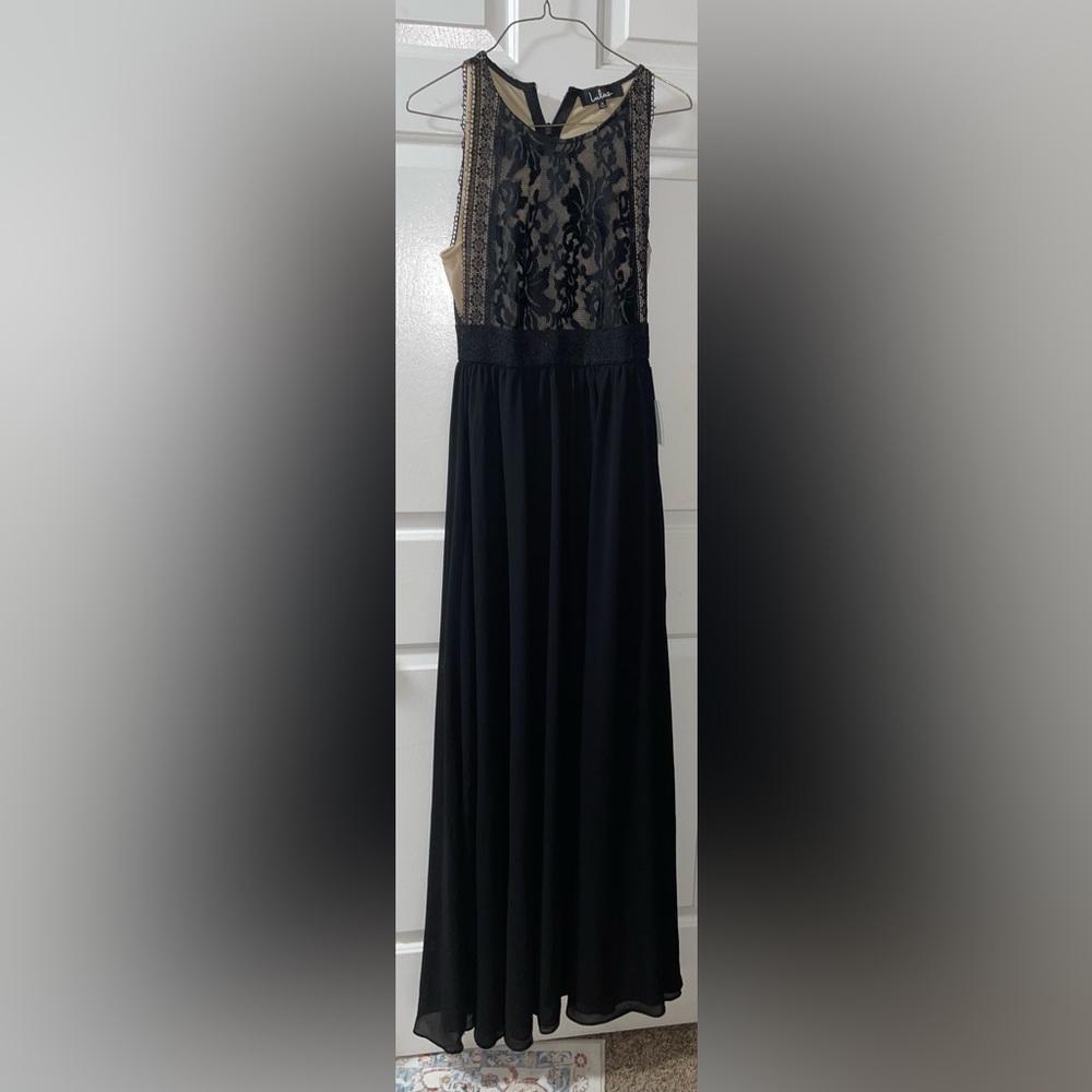 Lulus Dress Sleeveless Maxi Floor Length Black Women’s Small